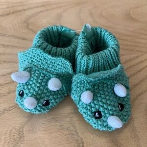Carters Newborn Knitted Dinosaur Booties